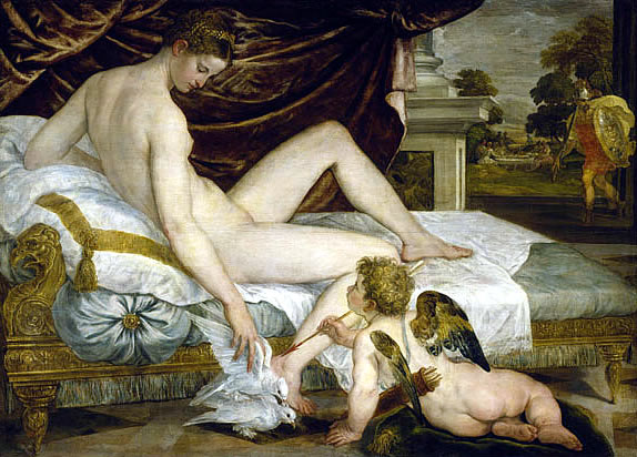 Lambert Sustris - "Vénus et l’Amour attendant Mars" - vers 1550-1555