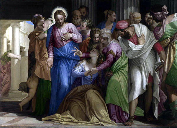 Véronèse - "Le Christ s‘adressant à une femme à genoux" - vers 1548