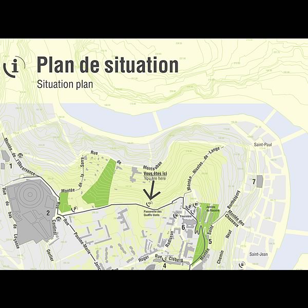 Signalétique de différents parcs de la ville de Lyon