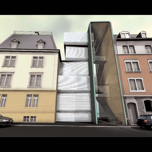Otto e Mezzo, projet d'un cinéma-restaurant-hôtel, Zurich