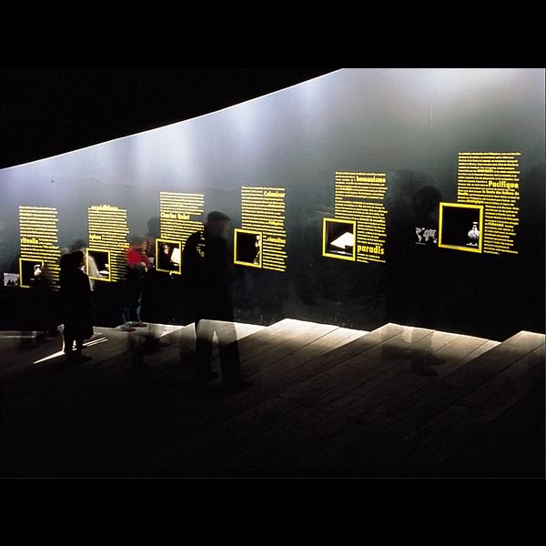 Graphisme de l'exposition San Diego à la Grande Halle de la Villette